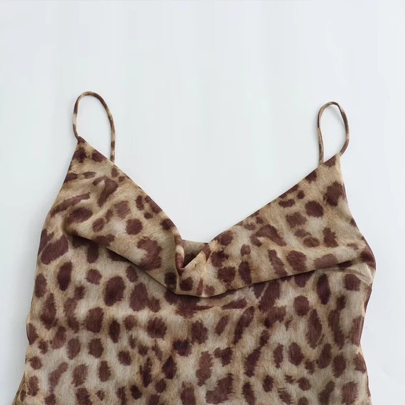 Robe longue imprimé léopard